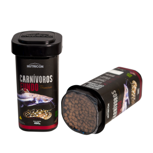 Ração Peixes Carnivoros de Fundo 450g Nutricon Com Alho