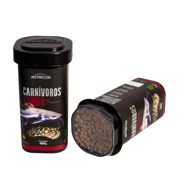 Ração Peixes Carnivoros de Fundo 450g Nutricon Com Alho