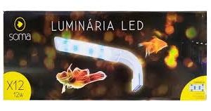 Luminária Soma X12 Branca12w (luz Branca/azul)