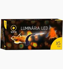 Luminária Led Aquário X5 Luz Branca E Vermelho 10w 127v Soma