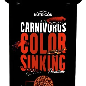 Ração Nutricon Carnívoros Color Sinking 450g Afunda Com Alho